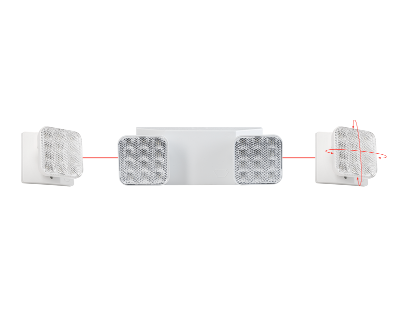 emergency light fixtures remote capable white
